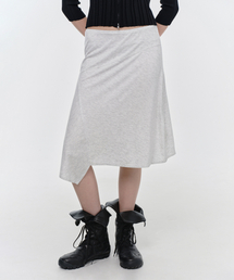 SUNBURNPROJECT（サンバーンプロジェクト）の「ASYMMETRIC MIDI SKIRT, MELANGE GRAY（スカート）」
