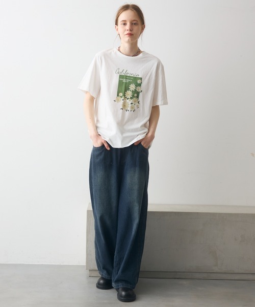 Crisp(クリスプ)の「flower print T / フラワープリントT(Tシャツ/カットソー・レディース・ホワイト/イエロー・FREE)」の10枚目の写真