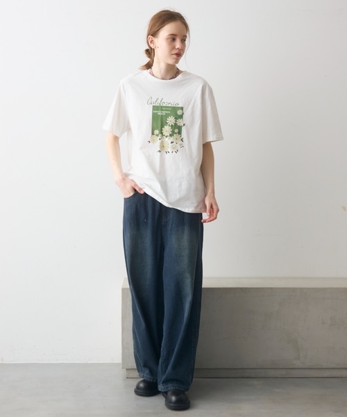 Crisp(クリスプ)の「flower print T / フラワープリントT(Tシャツ/カットソー・レディース・ホワイト/イエロー・FREE)」の11枚目の写真