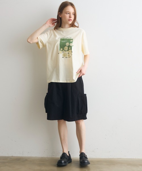 Crisp(クリスプ)の「flower print T / フラワープリントT(Tシャツ/カットソー・レディース・ホワイト/イエロー・FREE)」の21枚目の写真