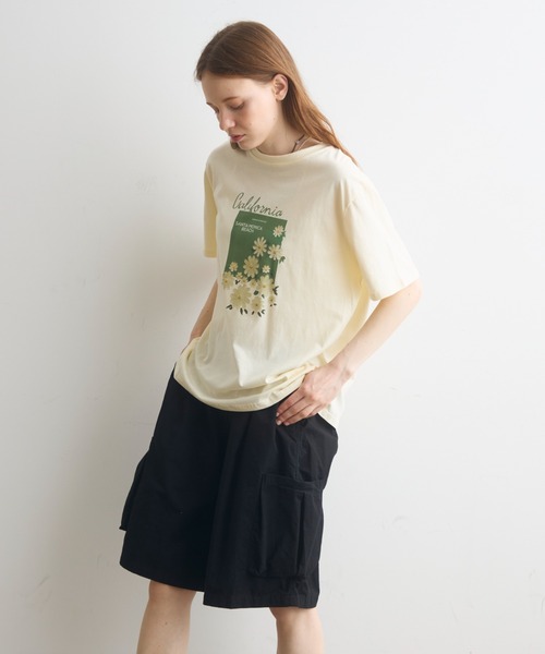 Crisp(クリスプ)の「flower print T / フラワープリントT(Tシャツ/カットソー・レディース・ホワイト/イエロー・FREE)」の18枚目の写真