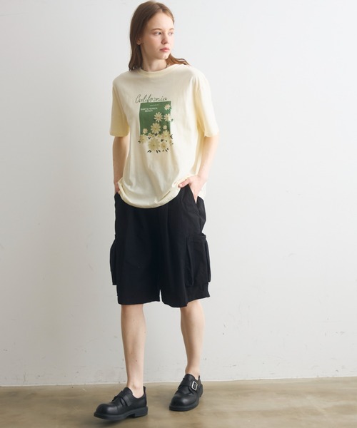 Crisp(クリスプ)の「flower print T / フラワープリントT(Tシャツ/カットソー・レディース・ホワイト/イエロー・FREE)」の22枚目の写真