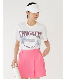グラフィックプリント半袖TシャツWH