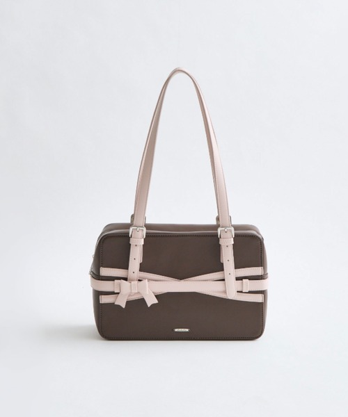 OLIVE des OLIVE(オリーブデオリーブ)の「リボンベルトボストンバッグ(ボストンバッグ・レディース・その他1/ブラウン/ブラック/その他2・FREE)」の2枚目の写真