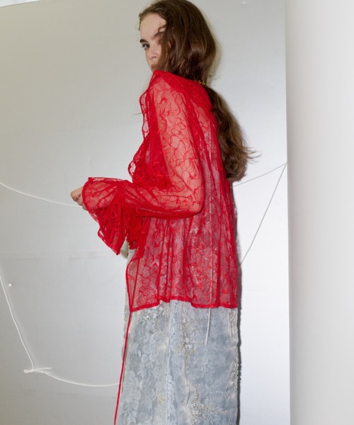 yae(ヤエ)の「Lace frills blouse / レースフリルブラウス(シャツ/ブラウス・レディース・イエロー/レッド/ライトブルー・FREE)」の7枚目の写真