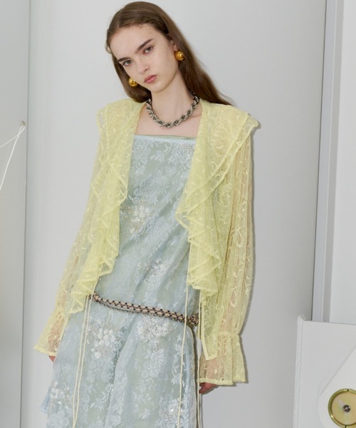 yae(ヤエ)の「Lace frills blouse / レースフリルブラウス(シャツ/ブラウス・レディース・イエロー/レッド/ライトブルー・FREE)」の11枚目の写真