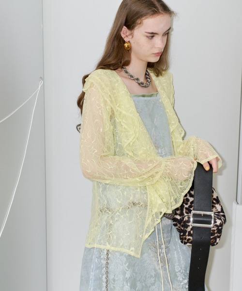 yae(ヤエ)の「Lace frills blouse / レースフリルブラウス(シャツ/ブラウス・レディース・イエロー/レッド/ライトブルー・FREE)」の9枚目の写真