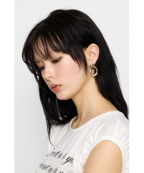 LAGUA GEM(ラグアジェム)の「TWIST HOOP ピアス(ピアス(両耳用)・レディース・ゴールド/シルバー・FREE)」の12枚目の写真