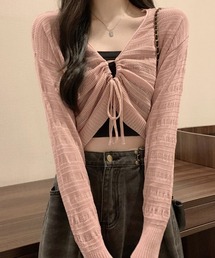 クロップドドロストニット