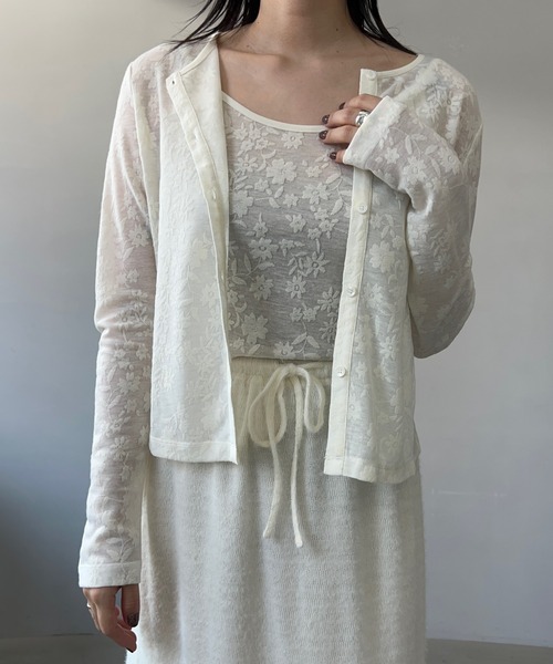 Fano Studios(ファノ ストゥディオズ)の「フラワーモチーフ レース レイヤードセット FX26S264【Fano Studios】【2026SS】(アンサンブル・レディース・アイボリー・L/S/M)」の21枚目の写真