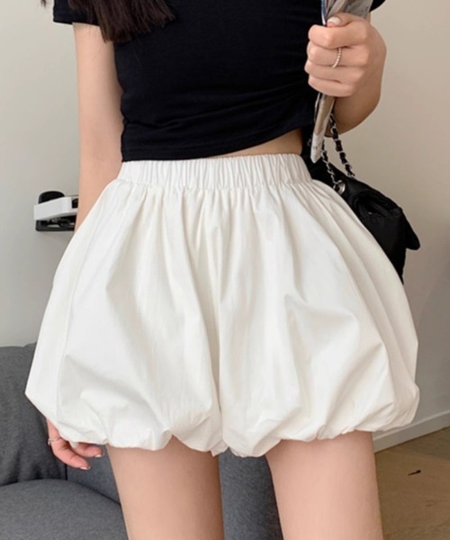 Ritzy(リッツィー)の「2 色展開 バルーンショートパンツ(スカート・レディース・ブラック/ホワイト・M/S/L)」の9枚目の写真