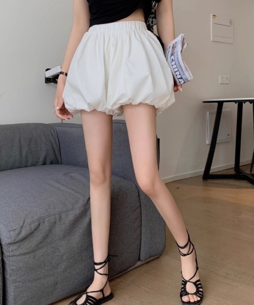 Ritzy(リッツィー)の「2 色展開 バルーンショートパンツ(スカート・レディース・ブラック/ホワイト・M/S/L)」の13枚目の写真