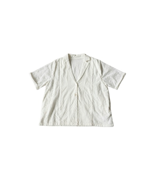 antiqua(アンティカ)の「インド綿 レース ジャケット(テーラードジャケット・レディース・ブラック/ホワイト・ONESIZE)」の12枚目の写真
