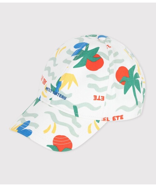 PETIT BATEAU(プチバトー)の「プリントキャップ(キャップ・キッズ・ホワイト系その他・4YEAR/8YEAR/12YEAR)」の2枚目の写真