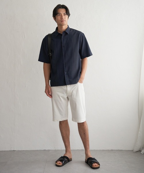 ikka(イッカ)の「【接触冷感】リネンライクエスニックプリントシャツ(シャツ/ブラウス・メンズ・カーキ/ベージュ/ネイビー・XL/L/M/S)」の5枚目の写真