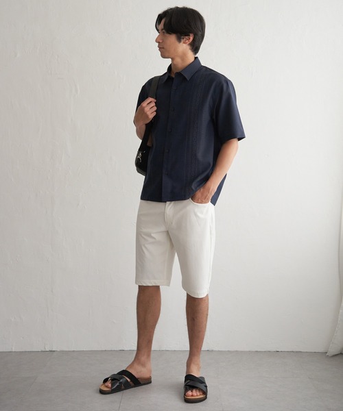 ikka(イッカ)の「【接触冷感】リネンライクエスニックプリントシャツ(シャツ/ブラウス・メンズ・カーキ/ベージュ/ネイビー・XL/L/M/S)」の6枚目の写真