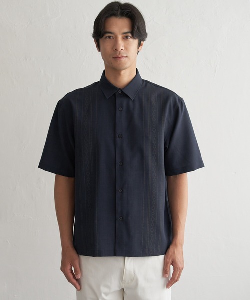 ikka(イッカ)の「【接触冷感】リネンライクエスニックプリントシャツ(シャツ/ブラウス・メンズ・カーキ/ベージュ/ネイビー・XL/L/M/S)」の15枚目の写真