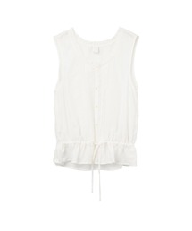 HEART BADGE WOVEN TANK TOP