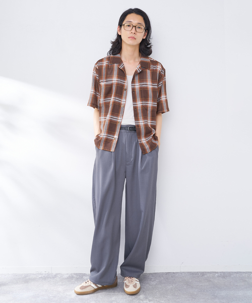 B.C STOCK（ベーセーストック）の「ビッグチェックメッシュシャツ（シャツ/ブラウス・メンズ・イエロー/ブルー系その他/ブラウン・FREE）」の11枚目の写真