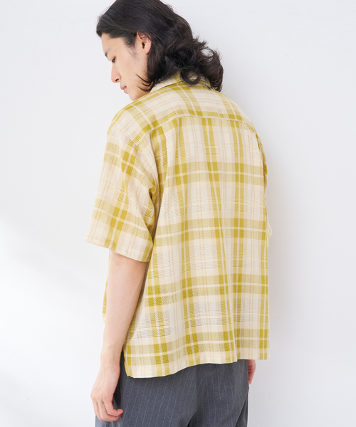 B.C STOCK（ベーセーストック）の「ビッグチェックメッシュシャツ（シャツ/ブラウス・メンズ・イエロー/ブルー系その他/ブラウン・FREE）」の20枚目の写真