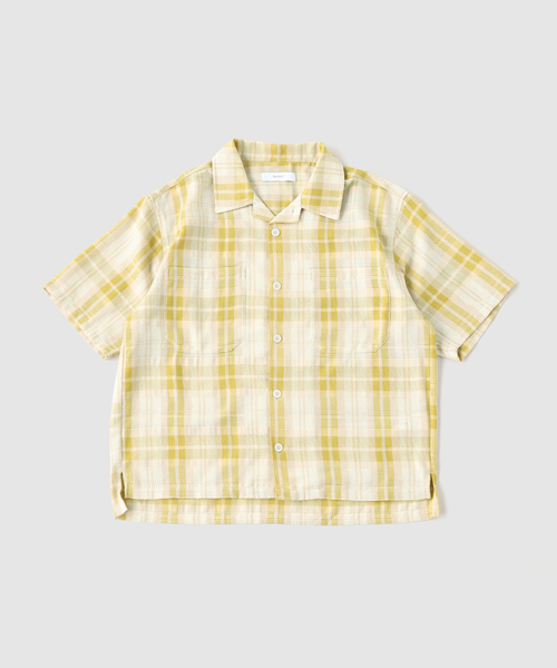 B.C STOCK（ベーセーストック）の「ビッグチェックメッシュシャツ（シャツ/ブラウス・メンズ・イエロー/ブルー系その他/ブラウン・FREE）」の17枚目の写真