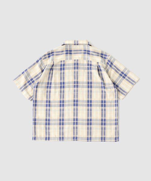 B.C STOCK（ベーセーストック）の「ビッグチェックメッシュシャツ（シャツ/ブラウス・メンズ・イエロー/ブルー系その他/ブラウン・FREE）」の16枚目の写真