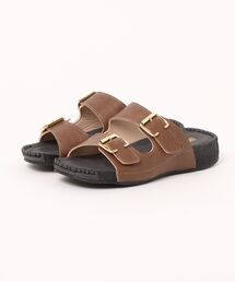 <SHOP select> もちもちクッション ダブルベルトサンダル