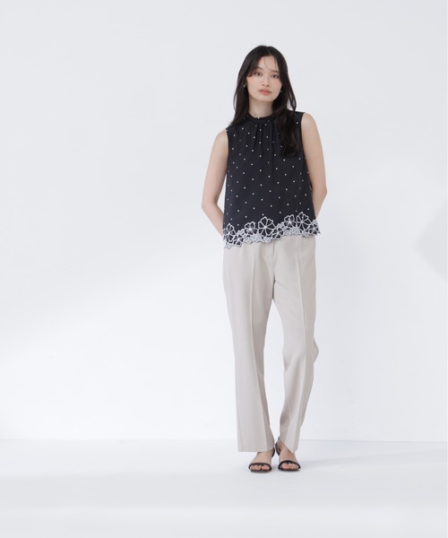 NATURAL BEAUTY BASIC(ナチュラルビューティーベーシック)の「ドットフラワー刺繍ブラウス(シャツ/ブラウス・レディース・ホワイト系その他/ブラック系その他2・SMALL/MEDIUM)」の13枚目の写真