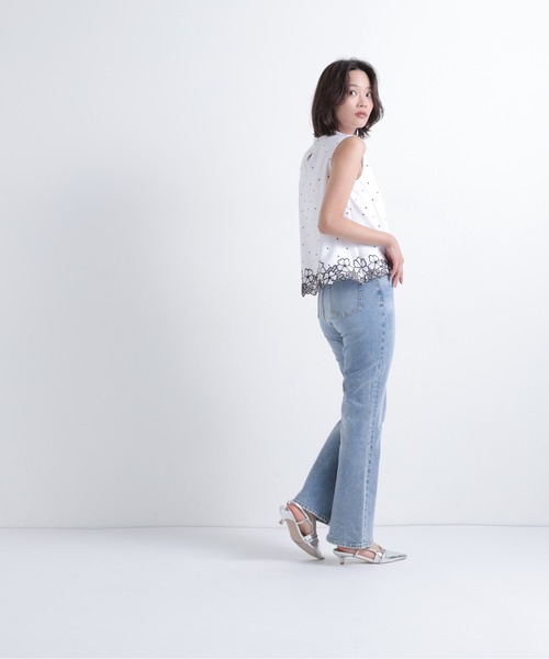 NATURAL BEAUTY BASIC(ナチュラルビューティーベーシック)の「ドットフラワー刺繍ブラウス(シャツ/ブラウス・レディース・ホワイト系その他/ブラック系その他2・SMALL/MEDIUM)」の18枚目の写真