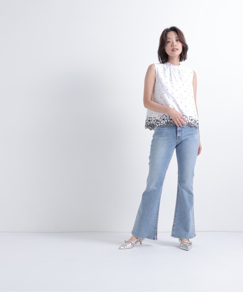 NATURAL BEAUTY BASIC(ナチュラルビューティーベーシック)の「ドットフラワー刺繍ブラウス(シャツ/ブラウス・レディース・ホワイト系その他/ブラック系その他2・SMALL/MEDIUM)」の20枚目の写真