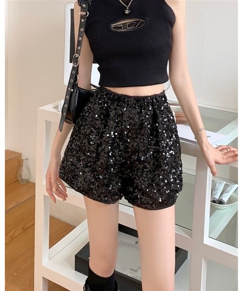 inst.ALL(インストール)の「グリッタースパンコールショートパンツ(その他パンツ・レディース・ブラック/ホワイト/シルバー・M)」の22枚目の写真