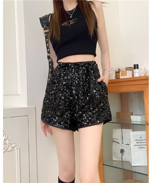 inst.ALL(インストール)の「グリッタースパンコールショートパンツ(その他パンツ・レディース・ブラック/ホワイト/シルバー・M)」の20枚目の写真