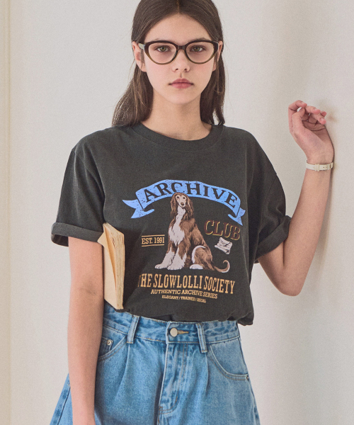 SLOWLOLLI(スローローリ)の「Archive dying t-shirt_3 Colors(Tシャツ/カットソー・レディース・チャコール/グレー/ホワイト・FREE)」の7枚目の写真
