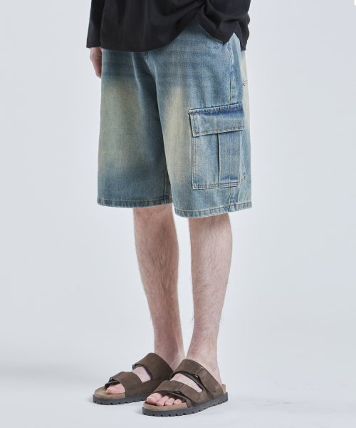 VTWO（ブイツー）の「バンディングカーゴバミューダデニムパンツ (サンドブルー)（その他パンツ・メンズ・その他・SMALL/MEDIUM/LARGE）」の2枚目の写真