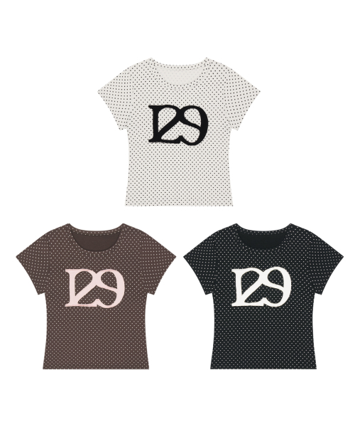 ILLIGO(イリゴ)の「129 ロゴパッチフィッテッドTシャツ ホワイトドット(Tシャツ/カットソー・レディース・その他・OS)」の6枚目の写真