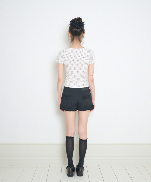 ILLIGO(イリゴ)の「129 ロゴパッチフィッテッドTシャツ ホワイトドット(Tシャツ/カットソー・レディース・その他・OS)」の10枚目の写真