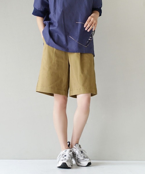 zootie（ズーティー）の「COOL TOUCH 接触冷感ショートパンツ（その他パンツ・レディース・ブラウン/アイボリー/ベージュ系その他/ブラック/ベージュ/カーキ・L/S/M）」の5枚目の写真
