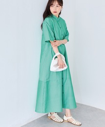 puff-sleeve shirt dress（シャツワンピース）｜suzuki takayuki