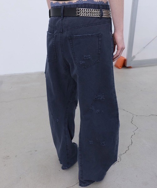 LCDC TM（エルシーディーシーティーエム）の「DISTRESSED CURVED PANTS（その他パンツ・レディース・Navy・S）」の3枚目の写真