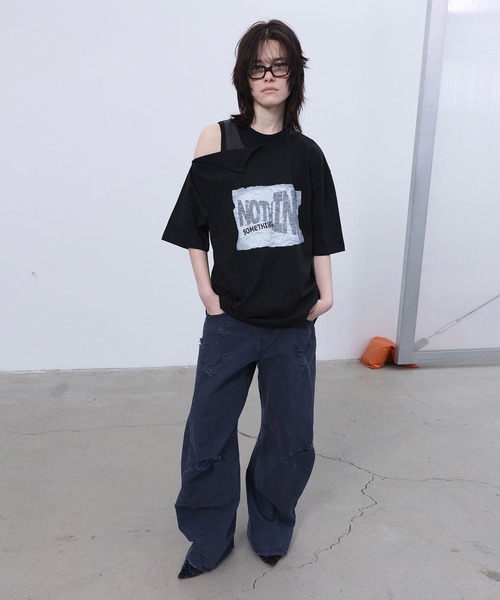 LCDC TM（エルシーディーシーティーエム）の「DISTRESSED CURVED PANTS（その他パンツ・レディース・Navy・S）」の11枚目の写真