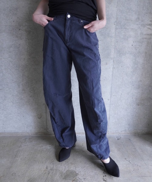 LCDC TM（エルシーディーシーティーエム）の「DISTRESSED CURVED PANTS（その他パンツ・レディース・Navy・S）」の15枚目の写真