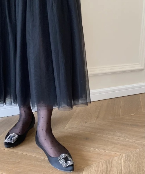 BIRTHDAY BASH(バースデイバッシュ)の「CHIFFON TIERED VOLUME SKIRT(シフォンティアードボリュームスカート)(スカート・レディース・ブラック・MEDIUM/SMALL)」の8枚目の写真