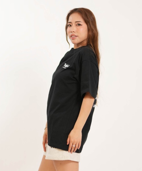X-girl(エックスガール)の「【ムラサキスポーツ別注】X-GIRL/エックスガール 半袖Tシャツ 105263011022(Tシャツ/カットソー・レディース・ブラック/ホワイト・L/M)」の7枚目の写真