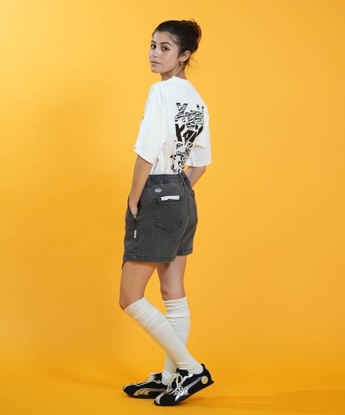 X-girl(エックスガール)の「【ムラサキスポーツ別注】X-GIRL/エックスガール 半袖Tシャツ 105263011022(Tシャツ/カットソー・レディース・ブラック/ホワイト・L/M)」の10枚目の写真