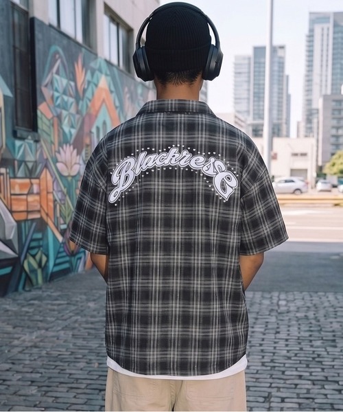 SPINNS(スピンズ)の「オンブレチェックシャツ/半袖/ストリートスターロゴ/バックロゴ(シャツ/ブラウス・メンズ・ブラック・ONESIZE)」の11枚目の写真