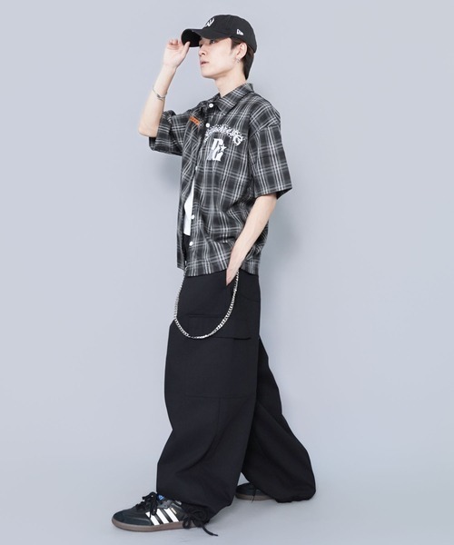 SPINNS(スピンズ)の「オンブレチェックシャツ/半袖/ストリートスターロゴ/バックロゴ(シャツ/ブラウス・メンズ・ブラック・ONESIZE)」の6枚目の写真