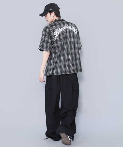 SPINNS(スピンズ)の「オンブレチェックシャツ/半袖/ストリートスターロゴ/バックロゴ(シャツ/ブラウス・メンズ・ブラック・ONESIZE)」の7枚目の写真