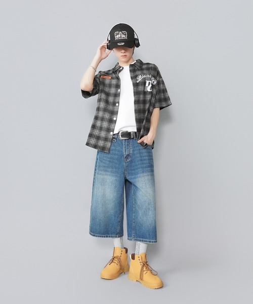 SPINNS(スピンズ)の「オンブレチェックシャツ/半袖/ストリートスターロゴ/バックロゴ(シャツ/ブラウス・メンズ・ブラック・ONESIZE)」の8枚目の写真