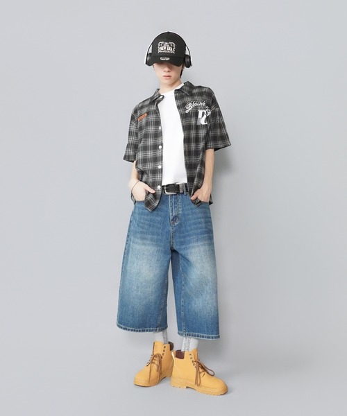 SPINNS(スピンズ)の「オンブレチェックシャツ/半袖/ストリートスターロゴ/バックロゴ(シャツ/ブラウス・メンズ・ブラック・ONESIZE)」の9枚目の写真