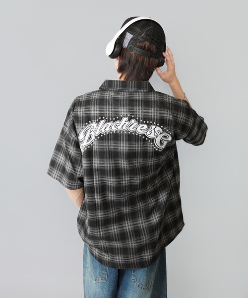 SPINNS(スピンズ)の「オンブレチェックシャツ/半袖/ストリートスターロゴ/バックロゴ(シャツ/ブラウス・メンズ・ブラック・ONESIZE)」の12枚目の写真